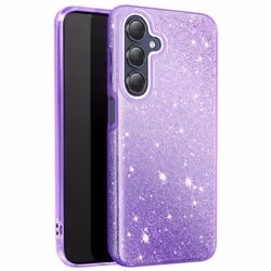Coque - Samsung - Galaxy A15 - Silicone Ultra fine - Paillette - Violet