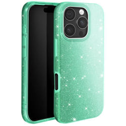 Coque à Paillettes - iPhone 16 Pro - Antichoc - Vert - Rigide - Glamour