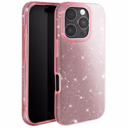 Coque à Paillettes - Non spécifié - iPhone 16 Pro - Antichoc - Design Glamour - Rose