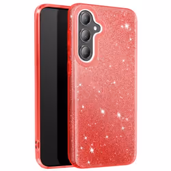 Coque - Samsung - Galaxy S24 FE - Silicone Ultra fine - Paillette Rouge - Glamour
