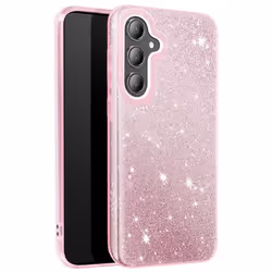 Coque - Samsung - Galaxy S24 FE - Silicone Ultra fine - Paillette Rose - Attache dragonne