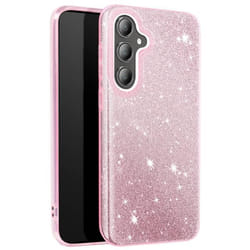Coque - Samsung - Galaxy S24 FE - Silicone Ultra fine - Paillette Rose - Attache dragonne