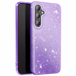 Coque - Samsung - Galaxy S24 FE - Silicone Ultra fine - Paillette - Violet