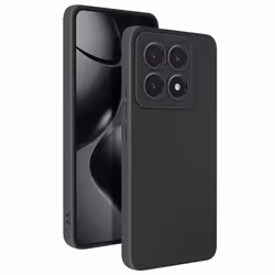 Coque pour Xiaomi 14T Silicone Mat Bloc Caméra Protégé Noir
