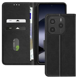 Étui Portefeuille - Xiaomi - Redmi Note 14 5G - Noir - Support Vidéo - Languette Magnétique