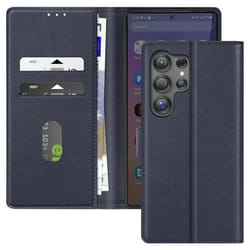 Étui Portefeuille - Chesterfield - Samsung Galaxy S25 Ultra - Bleu Nuit - Support Vidéo - Rabat Magnétique