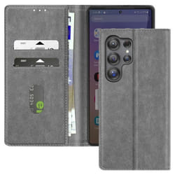 Étui Portefeuille - Chesterfield - Samsung Galaxy S25 Ultra - Gris - Semi-rigide - Support Vidéo