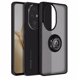 Coque Antichoc - Honor - 200 Pro - Bague Métallique - Support Vidéo - Noir