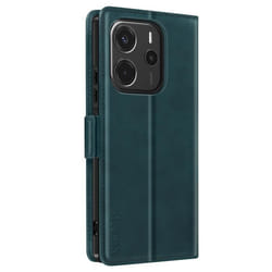 Étui pour smartphone - Xiaomi - Redmi Note 14 4G - Support vidéo - Compartiments intégrés - Bleu canard