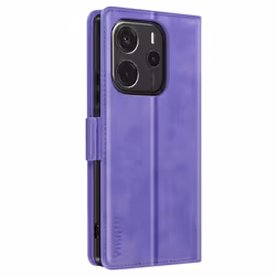 Étui pour smartphone - Xiaomi - Redmi Note 14 4G - Support vidéo - Compartiments intégrés - Violet