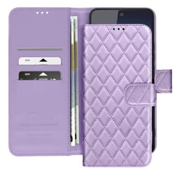 Étui pour Redmi Note 14 4G Portefeuille Motif Losange Violet
