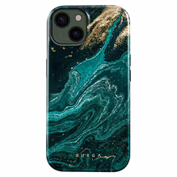 Coque pour iPhone 13 - Burga - Emerald Pool - Antichoc - Double couche - Compatible recharge sans fil