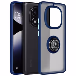 Coque Antichoc - Xiaomi - Redmi Note 14 Pro 5G/4G - Bague de maintien - Dos transparent - Finition métallique