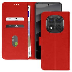 Étui Portefeuille - Xiaomi - Redmi Note 14 Pro/Pro Plus - Rouge - Support - Languette Magnétique