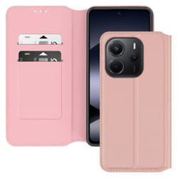Étui pour Xiaomi Redmi Note 14 4G - MARQUE - Classic Edition - Rose - Clapet Magnétique - Support Vidéo