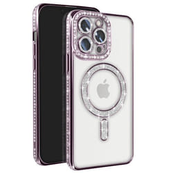 Coque - Diamant - iPhone 13 Pro - Violet - Rigide - Compatible MagSafe