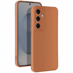 Coque - Samsung Galaxy S25 Plus - Silicone Souple - Bloc Caméra Protégé - Marron