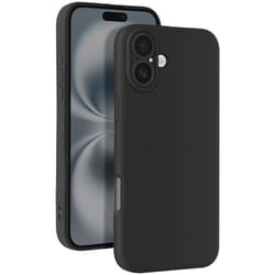 Coque pour iPhone 16 Plus - MARQUE - Silicone Lisse - Bloc Caméra Protégé - Installation Facile - Noir