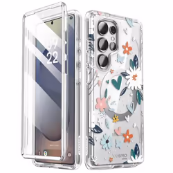 Coque intégrale - i-Blason - Samsung Galaxy S25 Ultra - Floral - Bi-matière - Transparent