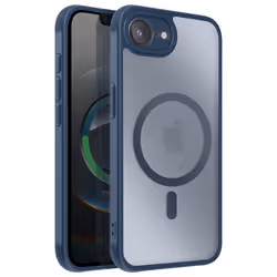 Coque MagSafe - Frost Color - iPhone 16e - Dos Rigide - Contour Souple - Bleu Nuit