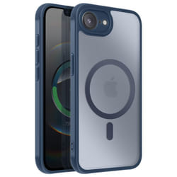Coque MagSafe - Frost Color - iPhone 16e - Dos Rigide - Contour Souple - Bleu Nuit