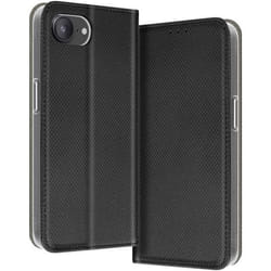 Étui pour iPhone 16e - MARQUE - Noir - Simili cuir - Clapet magnétique - Rangement carte