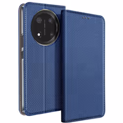 Étui pour Honor Magic 7 Lite - Honor - Clapet Magnétique - Simili Cuir - Rangement Carte - Bleu Nuit