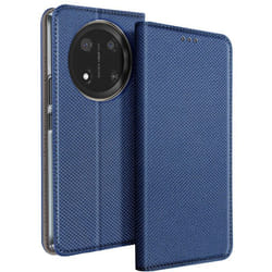Étui pour Honor Magic 7 Lite - Honor - Clapet Magnétique - Simili Cuir - Rangement Carte - Bleu Nuit