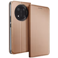 Étui pour Honor Magic 7 Lite - MARQUE - Clapet Magnétique - Rangement Carte - Simili Cuir - Rose Champagne