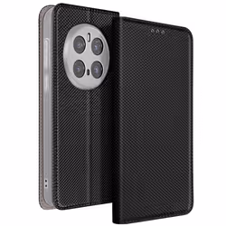 Étui pour Honor Magic 7 Pro - Noir - Simili cuir - Clapet magnétique - Rangement carte - Souple
