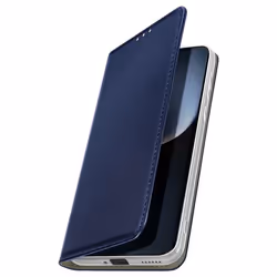 Étui pour Honor Magic 7 Pro - Honor - Clapet Portefeuille - Cuir Vegan - Support Vidéo - Bleu Nuit
