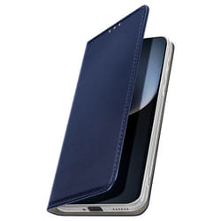 Étui pour Honor Magic 7 Pro - Honor - Clapet Portefeuille - Cuir Vegan - Support Vidéo - Bleu Nuit