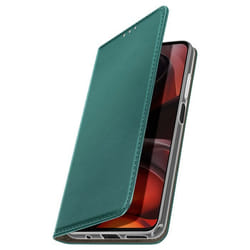 Étui Portefeuille - Motorola - Moto G15 / G15 Power - Cuir Vegan - Vert - Support Vidéo