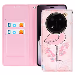 Étui Bird pour Honor Magic 7 Lite Motif Flamant Rose Portefeuille