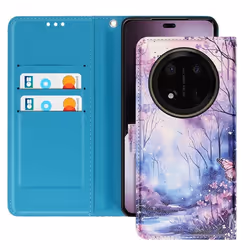 Étui pour Honor Magic 7 Lite Clapet Portefeuille Bleu / Rose
