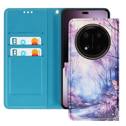 Étui pour Honor Magic 7 Lite Clapet Portefeuille Bleu / Rose