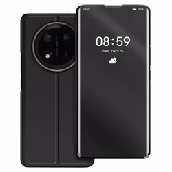 Étui pour Honor Magic 7 Lite Clapet Miroir Support Noir