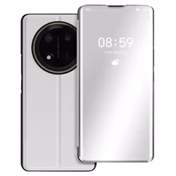Étui pour Honor Magic 7 Lite Clapet Miroir Support Argent