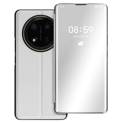 Étui pour Honor Magic 7 Lite Clapet Miroir Support Argent
