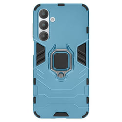 Coque pour Samsung Galaxy A16 - MARQUE - Anneau Support - Antichoc - Bleu - Bi-matière