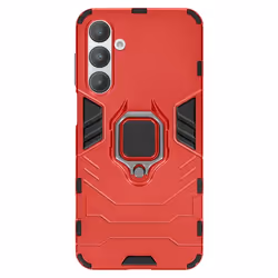 Coque pour Samsung Galaxy A16 Anneau Support Antichoc Rouge