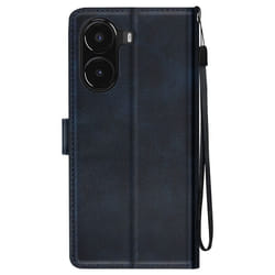Étui pour smartphone - Xiaomi - Poco X7 Pro - Simili cuir - Bleu nuit - Support vidéo