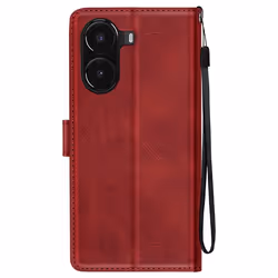 Étui pour smartphone - Xiaomi - Poco X7 Pro - Simili cuir bordeaux - Support vidéo - Rangement cartes