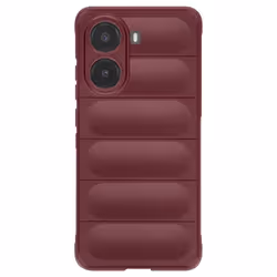 Coque Antichoc - Poco - X7 Pro - Silicone Flexible - Design Texturé - Rouge