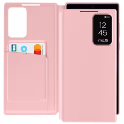 Étui Fenêtre - Samsung - Galaxy S23 Ultra - Cuir Rose - Porte-Cartes - Fermeture Magnétique