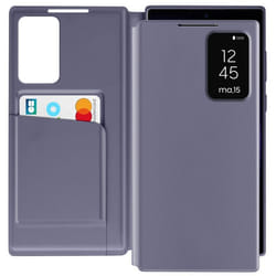 Étui Fenêtre pour Samsung Galaxy S23 Ultra avec Clapet Porte-Carte Lavande