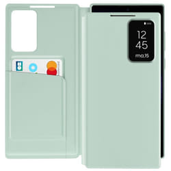 Étui Fenêtre - Samsung - Galaxy S23 Ultra - Cuir Vert Pâle - Porte-Cartes - Fermeture Magnétique