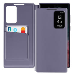 Étui Cuir - Samsung - Galaxy S22 Ultra - Lavande - Fenêtre daffichage - Porte-Carte