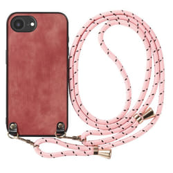 Coque Cordon - iPhone 16e - Rose - Cordon Détachable - Bandoulière Ajustable - Protection Écran