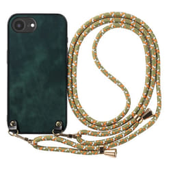 Coque Cordon - iPhone 16e - Vert - Cordon Détachable - Bandoulière Ajustable - Protection Écran